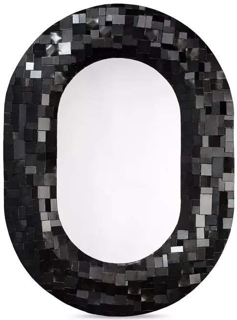 Jamie Young Enigma Iron Oval Mirror 