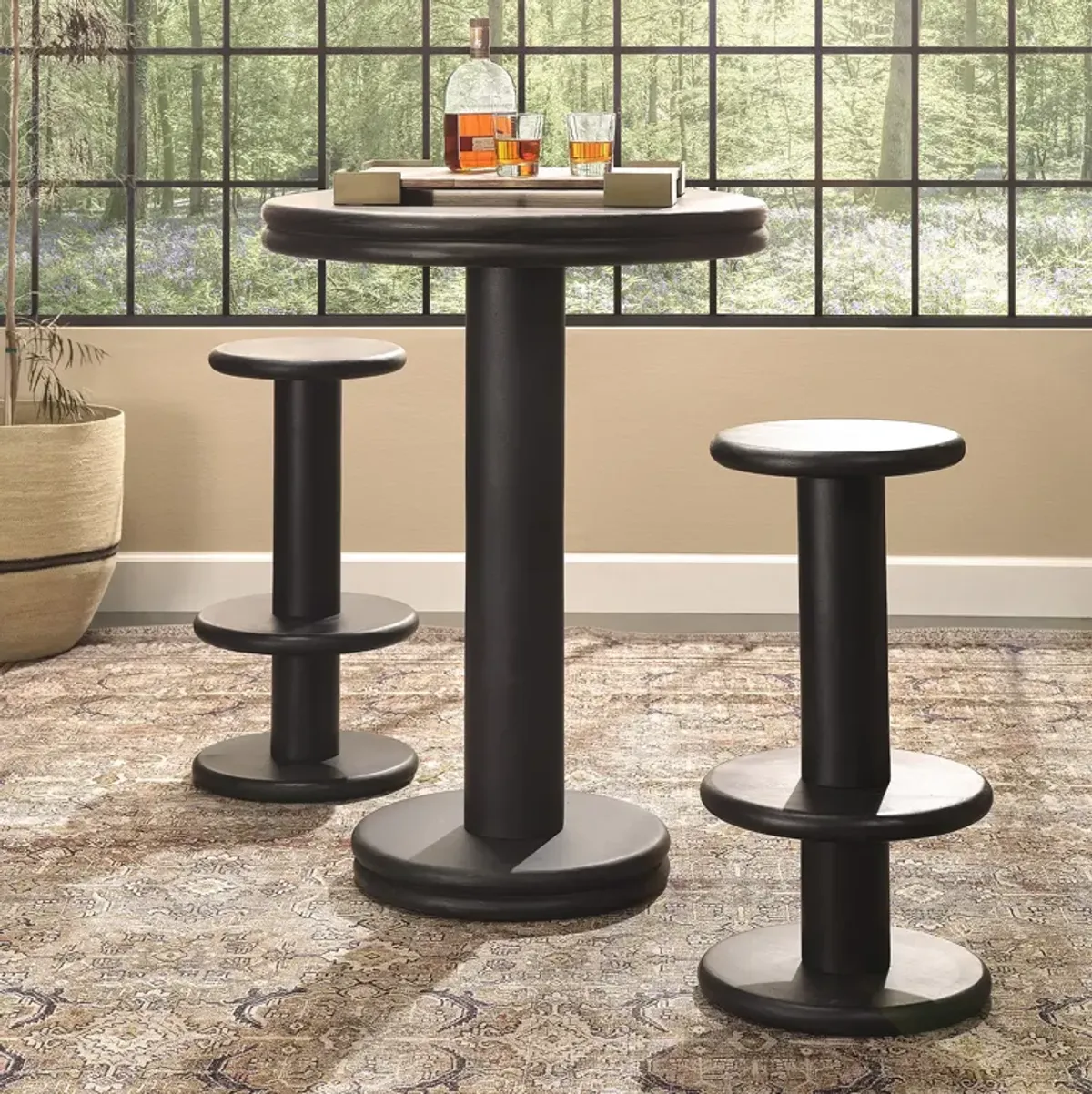 Jamie Young Rye Wood Barstool