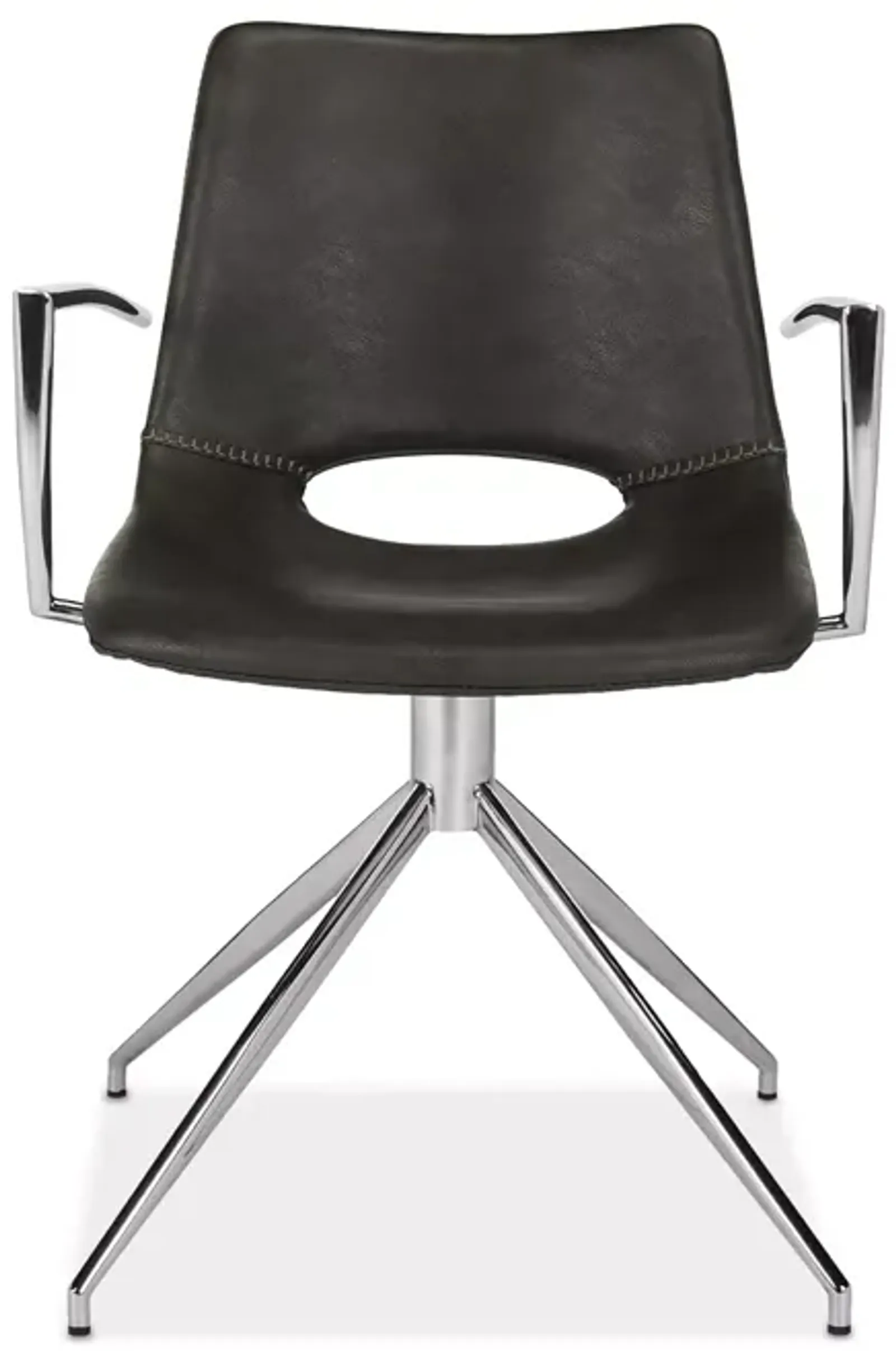 Safavieh Dawn Midcentury Modern Leather Swivel Office Arm Chair