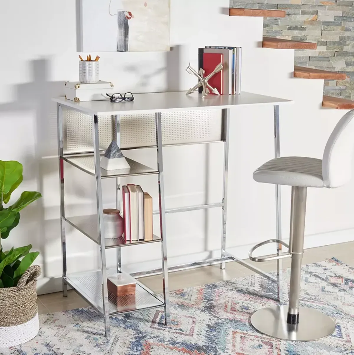 SAFAVIEH Hayden Three Shelf Standing Desk