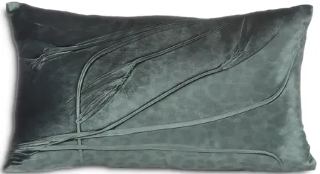 Aviva Stanoff Leapard Paradise Cinder Signature Velvet Collection Pillow, 12" x 20"