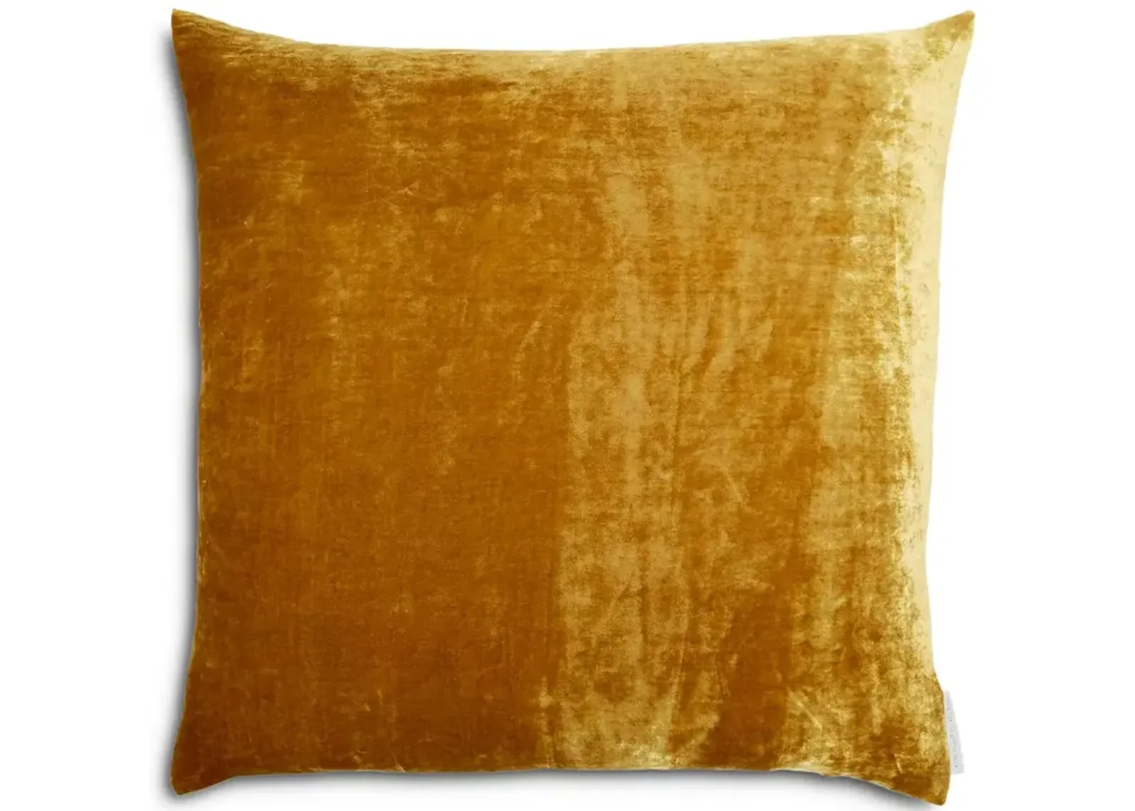 Aviva Stanoff Gold Silk Velvet Pillow, 20" x 20"