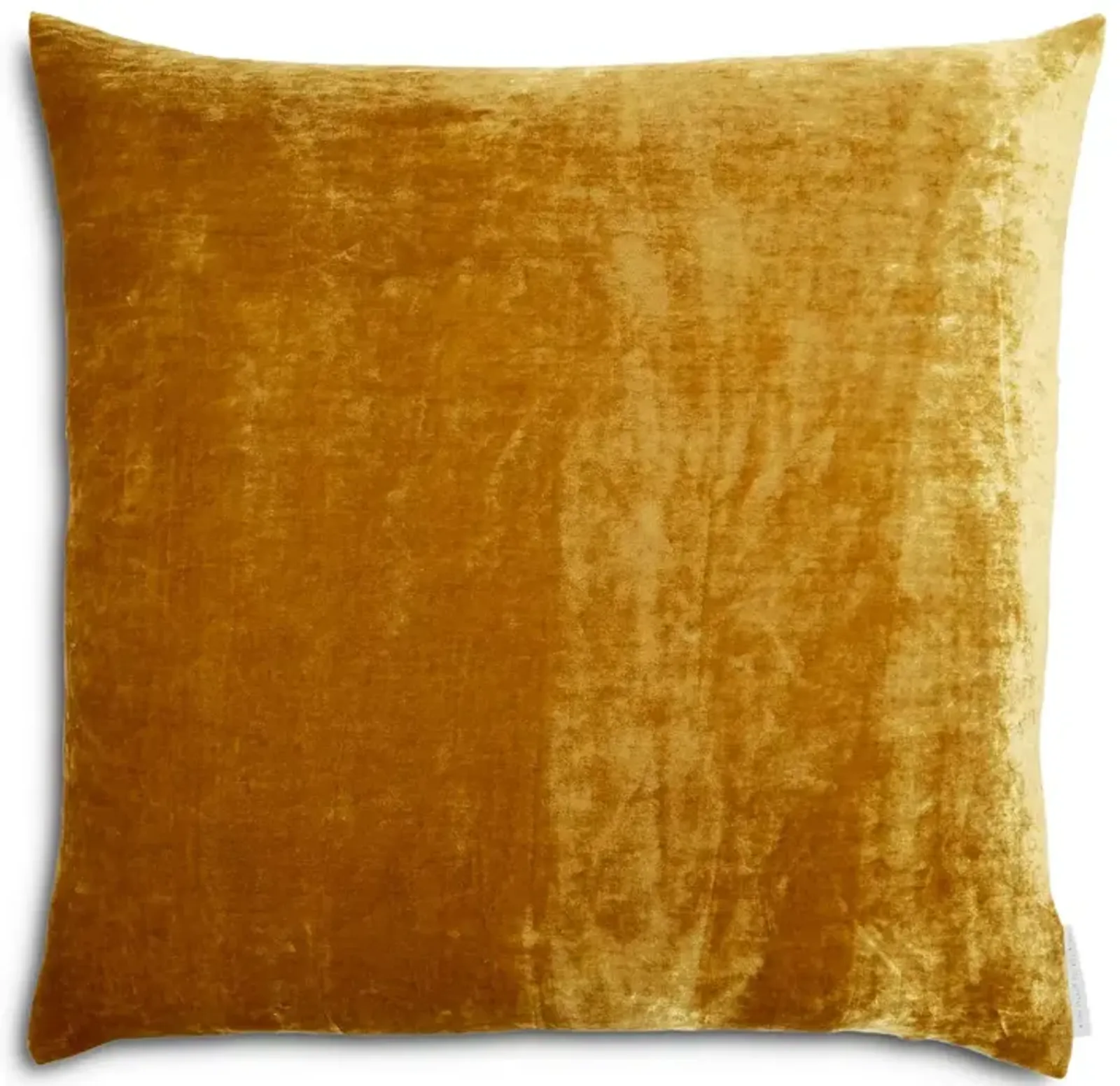 Aviva Stanoff Gold Silk Velvet Pillow, 20" x 20"