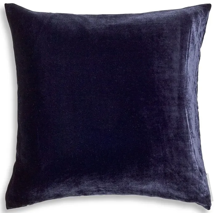 Peacock Silk Velvet Pillow, 20" x 20"