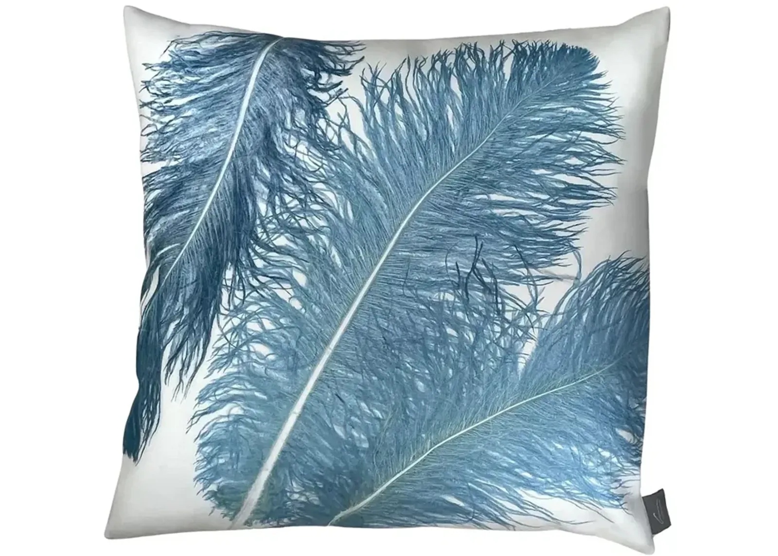 Aviva Stanoff Plume Twilight Ivoire Eco Suede Collection Pillow, 20" x 20"