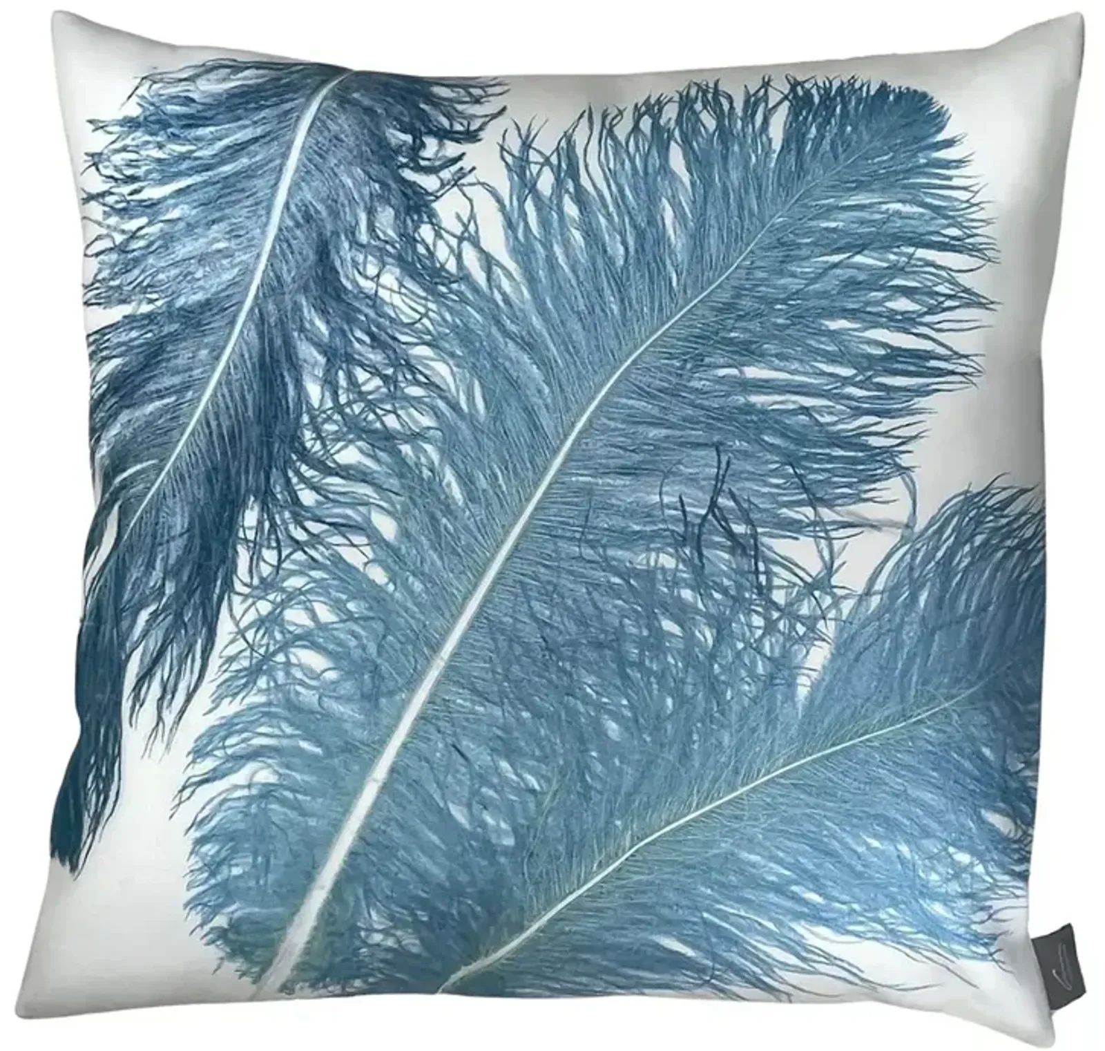 Aviva Stanoff Plume Twilight Ivoire Eco Suede Collection Pillow, 20" x 20"