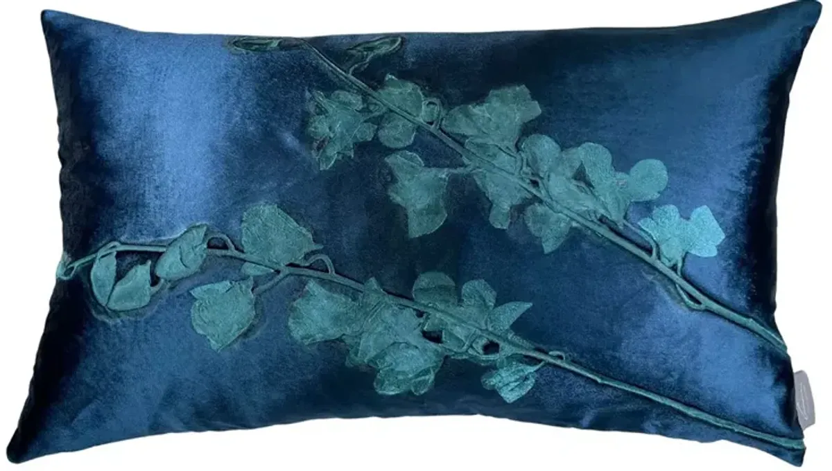 Aviva Stanoff Orchid Azure Signature Velvet Collection Pillow, 12" x 20"