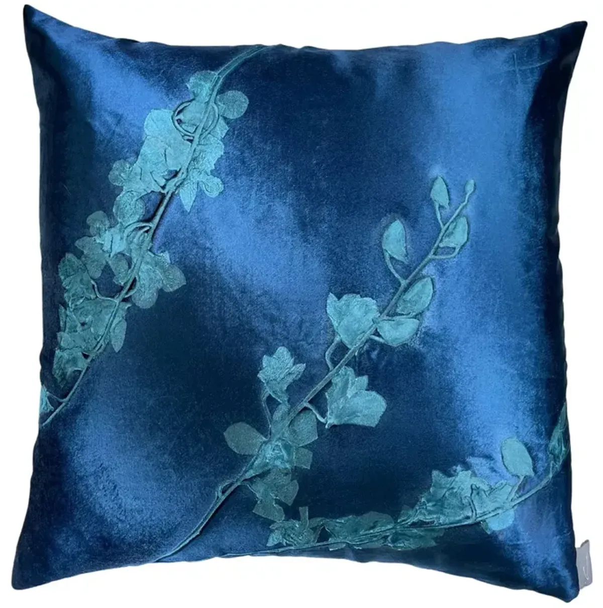 Aviva Stanoff Orchid Azure Signature Velvet Collection Pillow, 20" x 20"