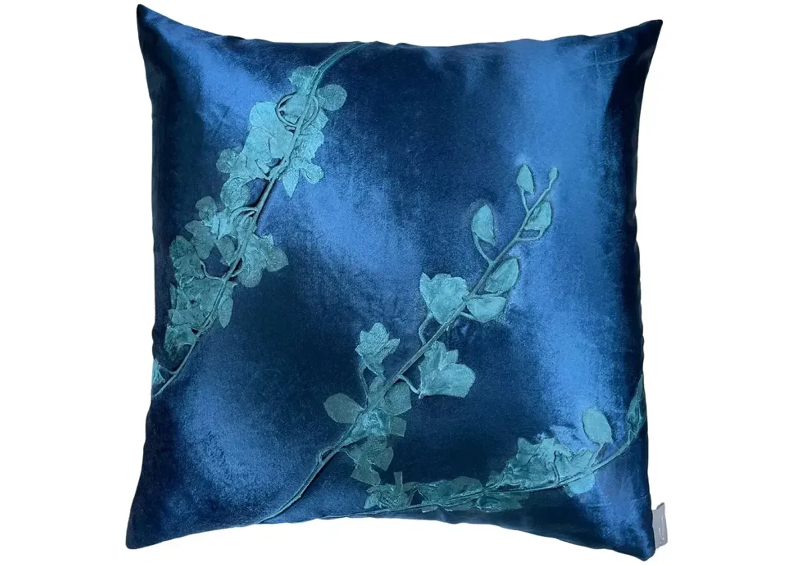 Aviva Stanoff Orchid Azure Signature Velvet Collection Pillow, 20" x 20"