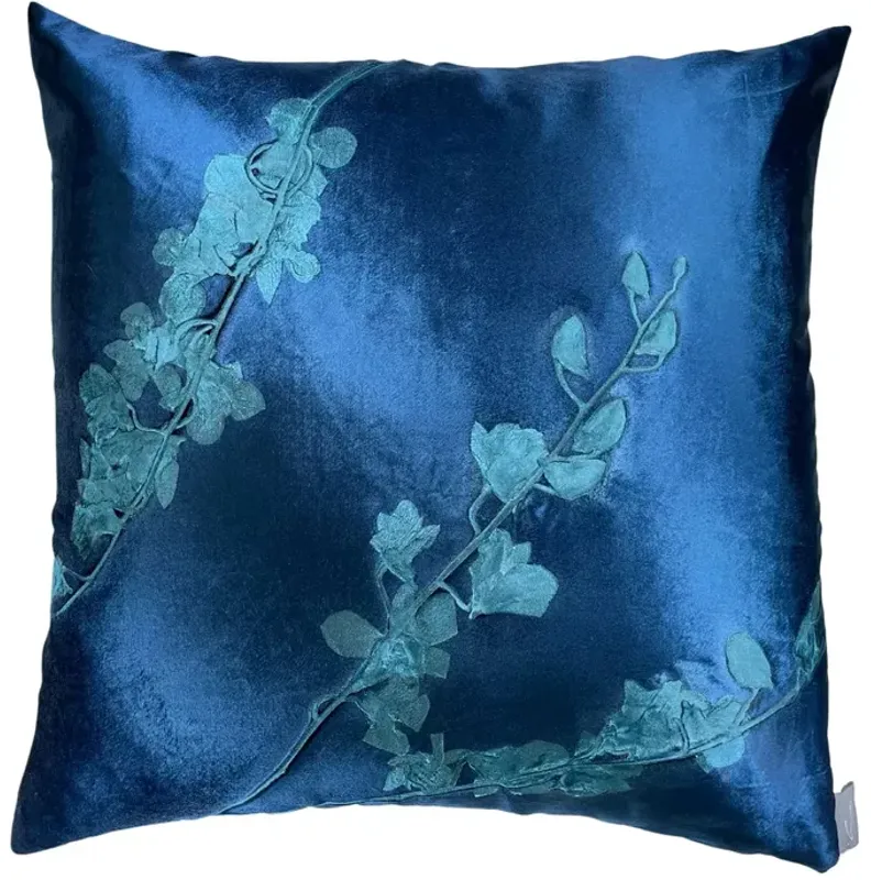 Aviva Stanoff Orchid Azure Signature Velvet Collection Pillow, 20" x 20"