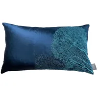 Aviva Stanoff Azure Sea Fan Decorative Pillow, 12" x 20" 