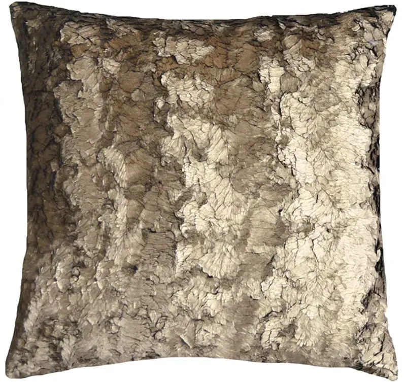 Aviva Stanoff Bronze Frost with Self-Back Decorative Pillow, 20" x 20"
