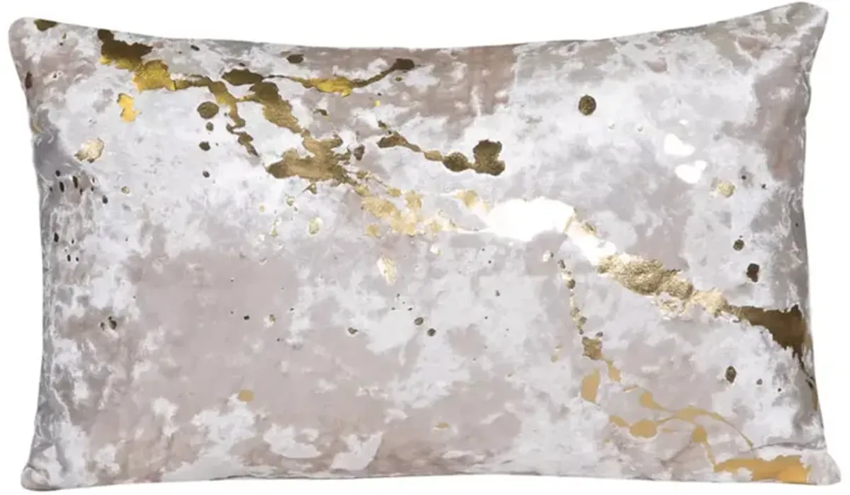 Aviva Stanoff Constellation Crème Gold Crushed Velvet Pillow, 12" x 20"
