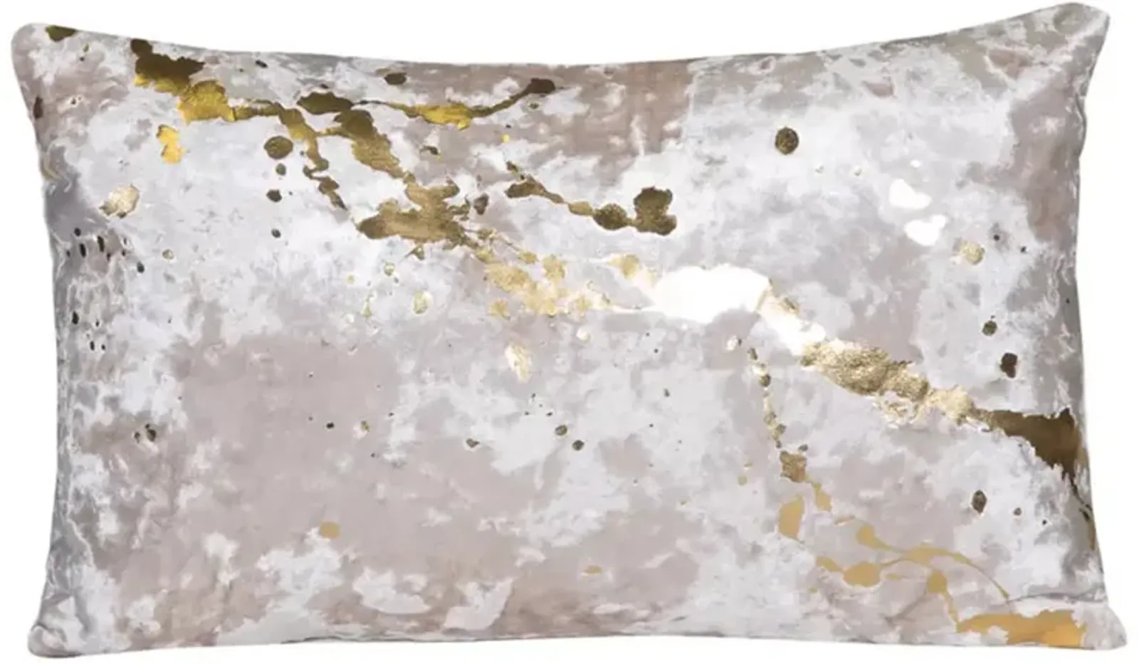 Aviva Stanoff Constellation CrÃ¨me Gold Crushed Velvet Pillow, 12" x 20"