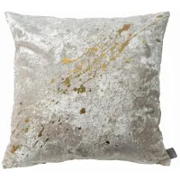Aviva Stanoff Constellation on CrÃ¨me Crushed Velvet with Gold Decorative Pillow, 20" x 20"