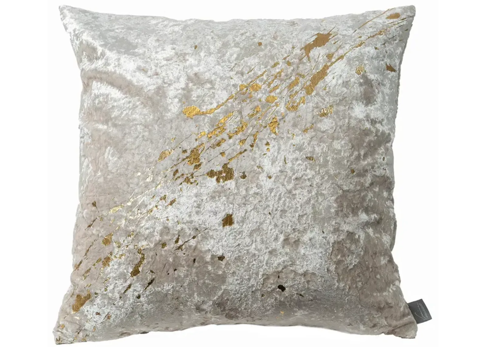 Aviva Stanoff Constellation CrÃ¨me Gold Crushed Velvet Pillow, 20" x 20"