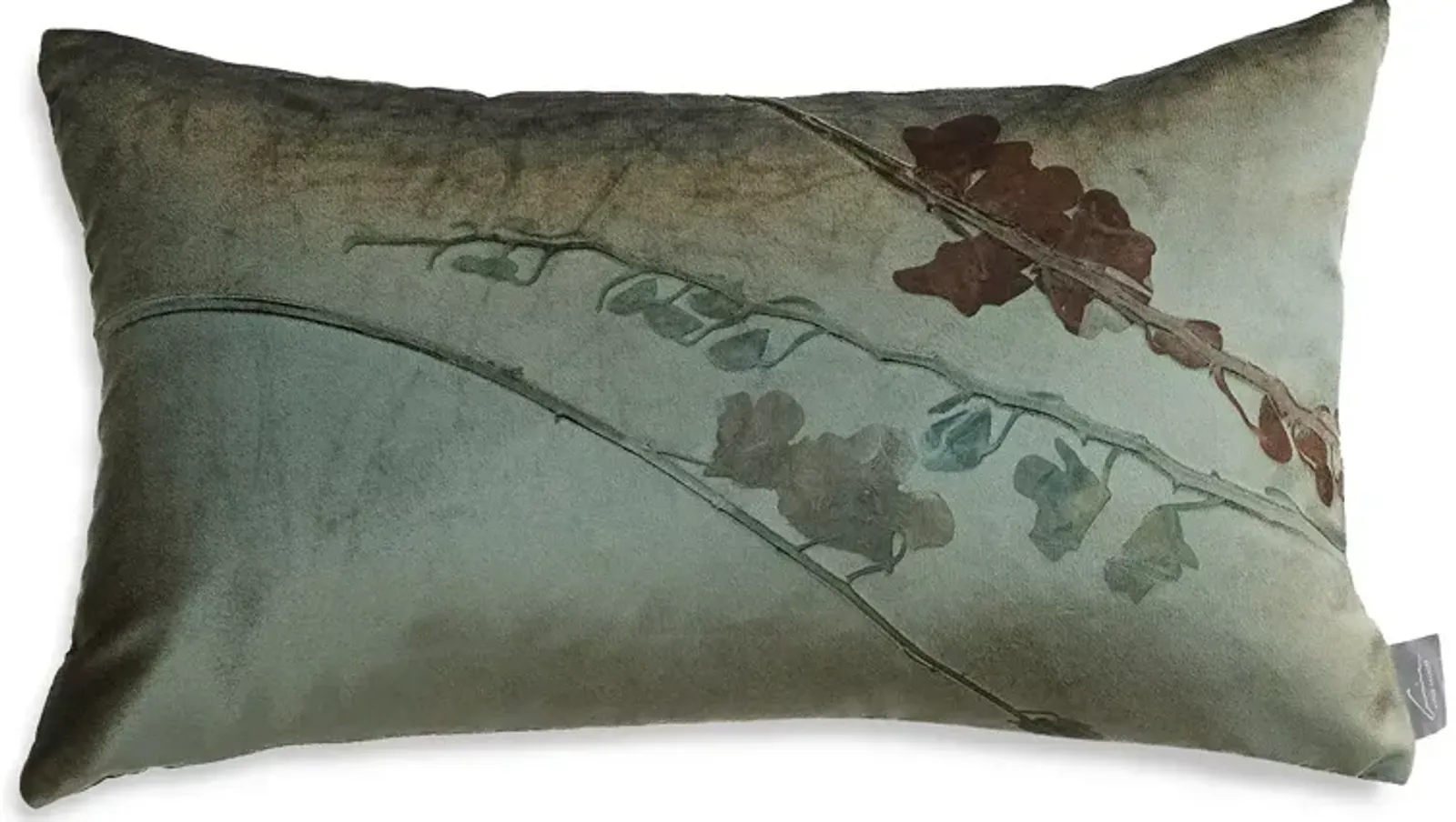 Aviva Stanoff Kohl Orchid Cinder Signature Velvet Collection Pillow 12" x 20" 