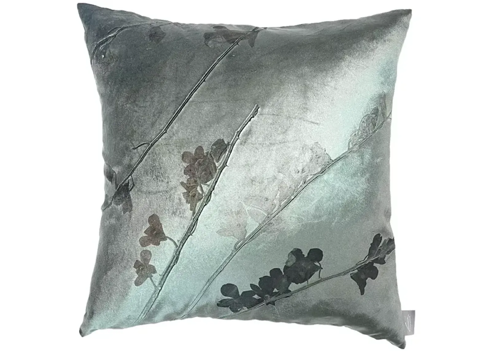 Aviva Stanoff Kohl Orchid Cinder Signature Velvet Collection Pillow, 20" x 20"