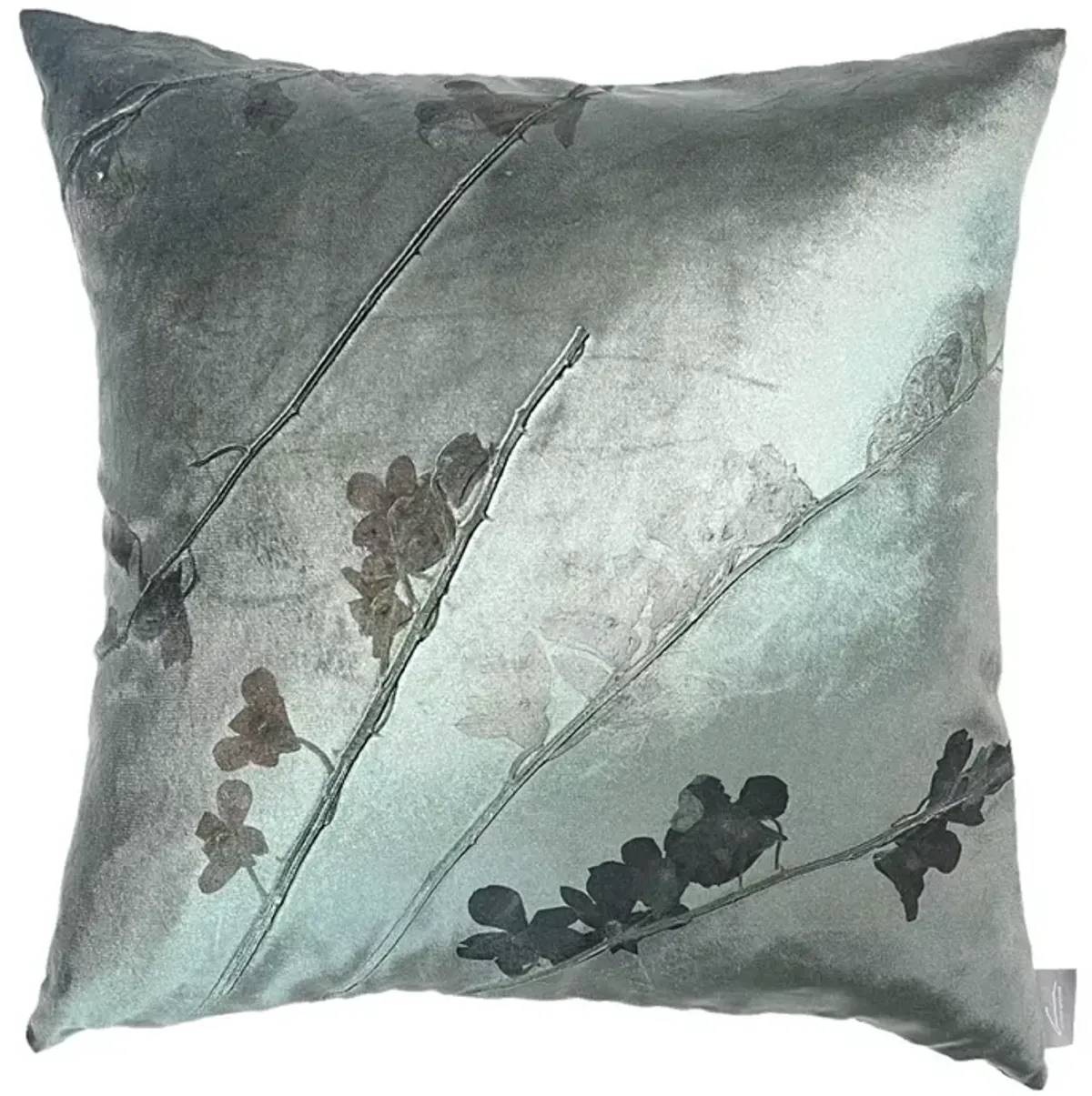 Aviva Stanoff Kohl Orchid Cinder Signature Velvet Collection Pillow, 20" x 20"