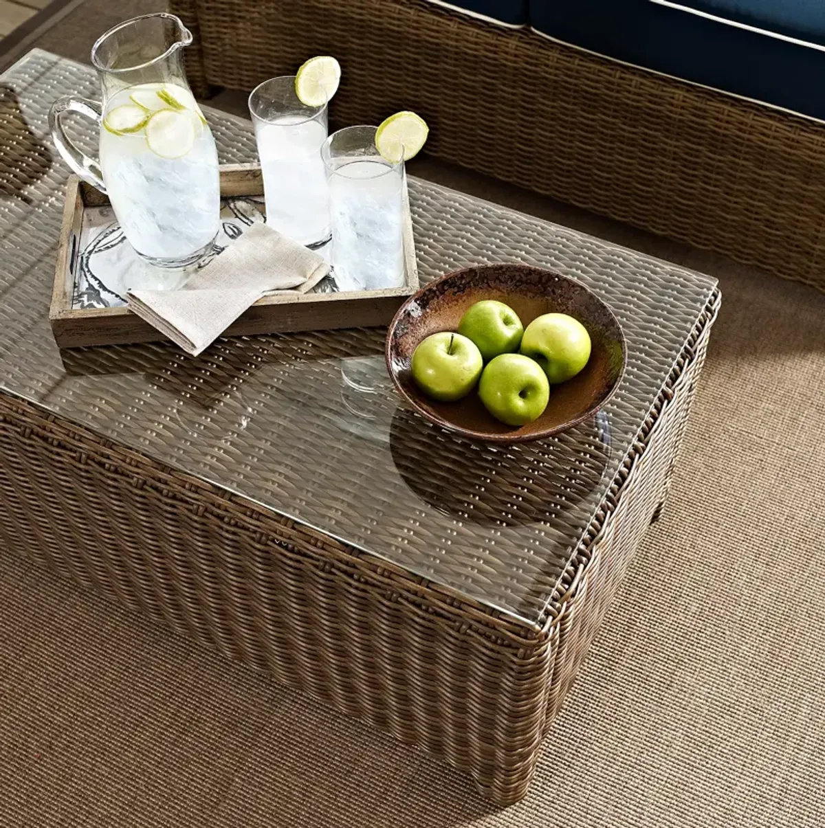 Sparrow & Wren Walton Outdoor Wicker Coffee Table