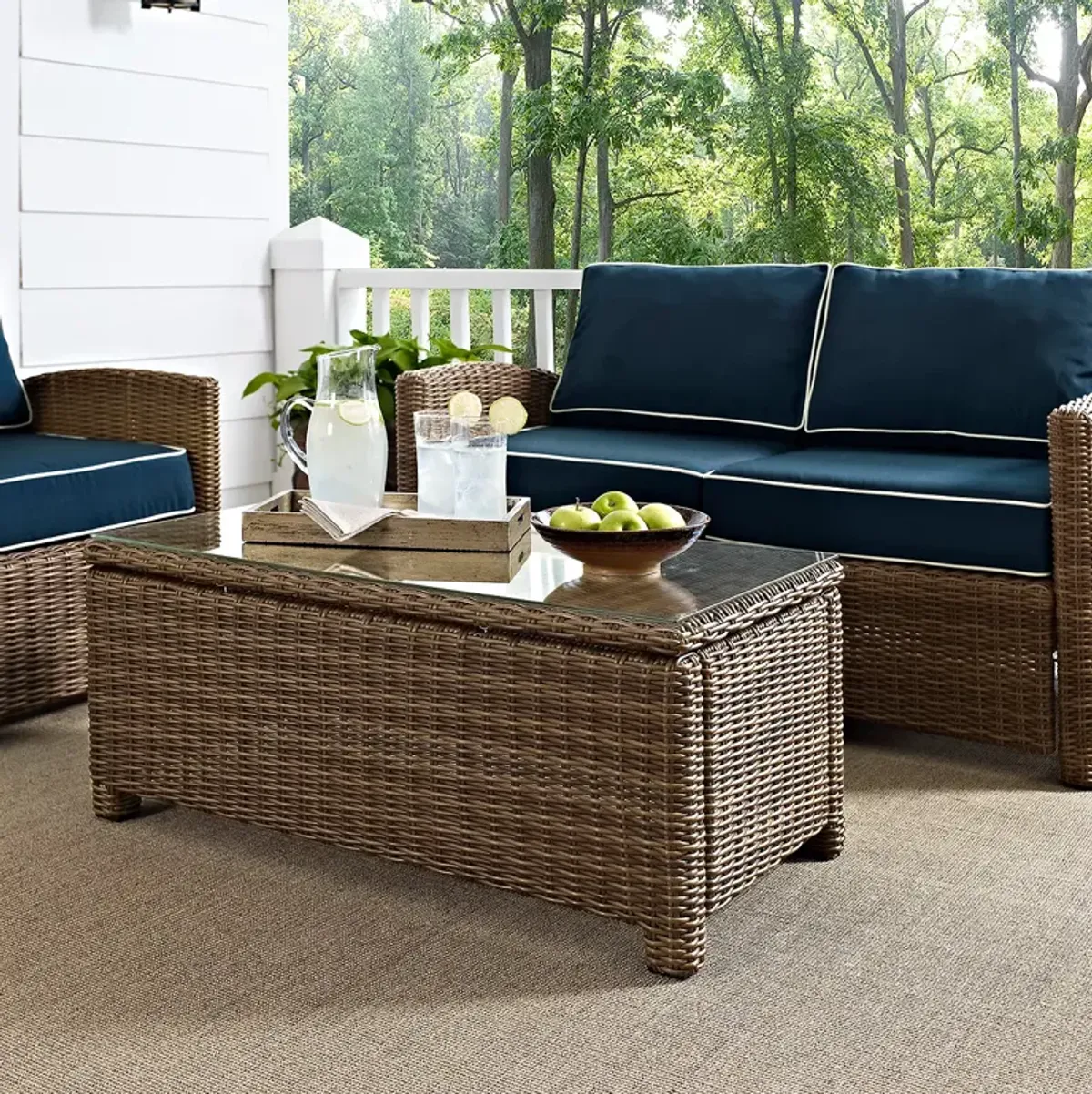 Sparrow & Wren Walton Outdoor Wicker Coffee Table