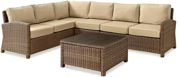 Crosley Bradenton 5 Piece Outdoor Sectional Sofa
