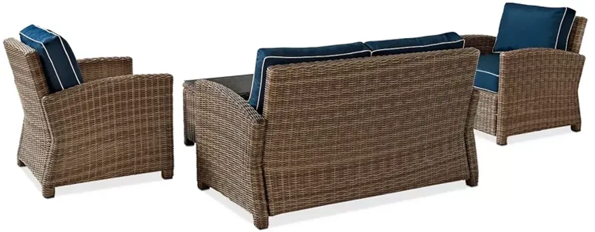 Sparrow & Wren Walton 4 Piece Outdoor Wicker Conversation Set