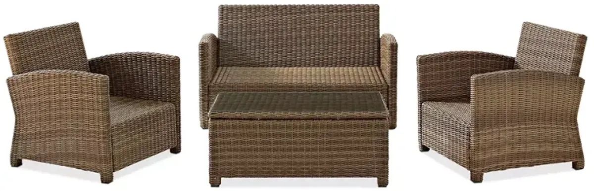 Sparrow & Wren Walton 4 Piece Outdoor Wicker Conversation Set