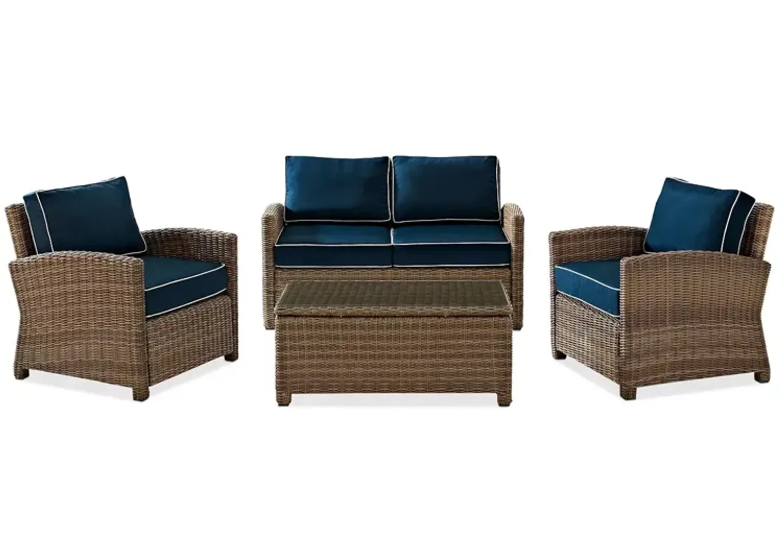 Sparrow & Wren Walton 4 Piece Outdoor Wicker Conversation Set