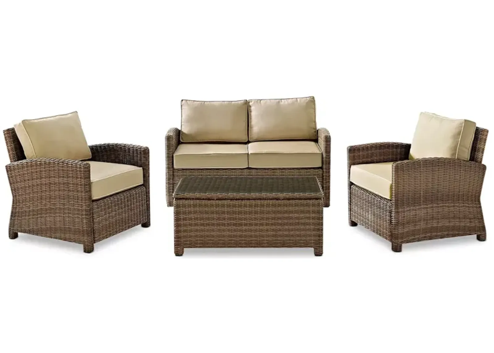 Sparrow & Wren Walton 4 Piece Outdoor Wicker Conversation Set