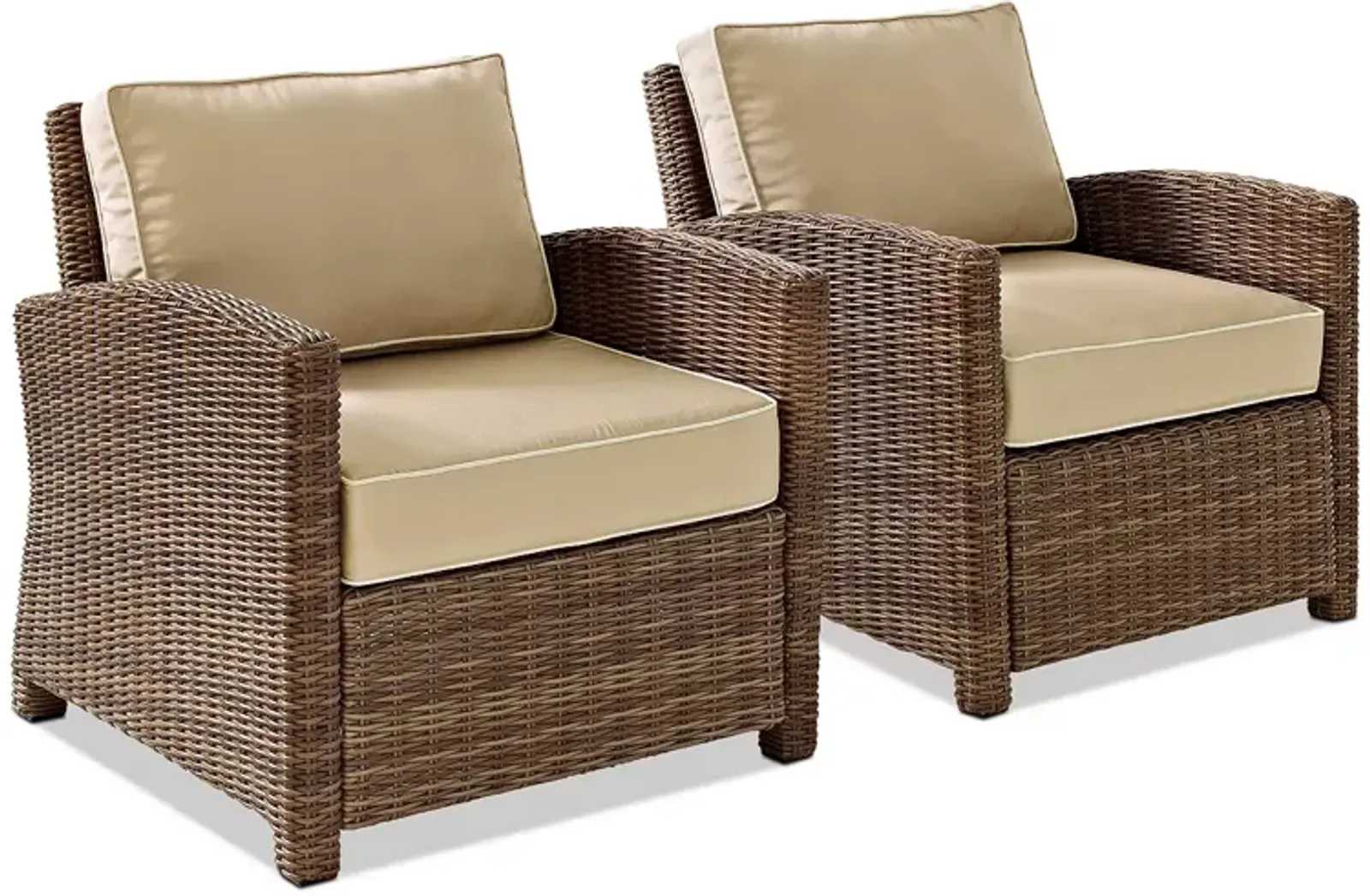 Sparrow & Wren Walton 2 Piece Outdoor Wicker Chair Set