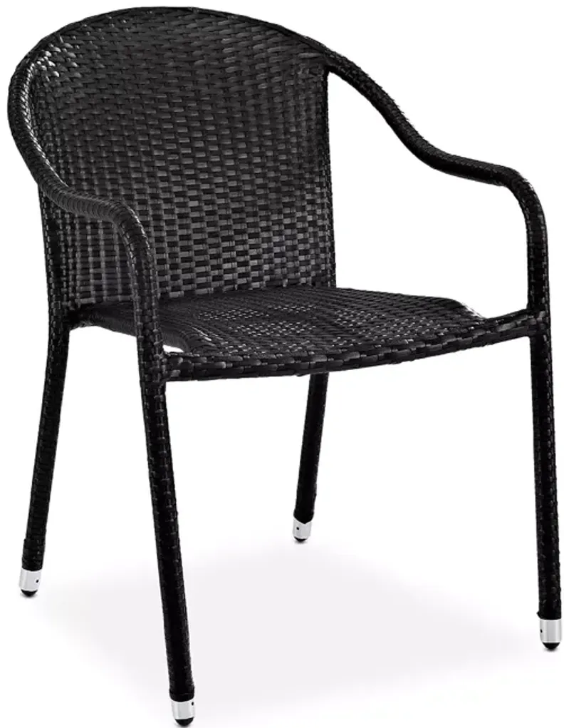Sparrow & Wren Avalon 2 Piece Outdoor Wicker Stackable Chair Set