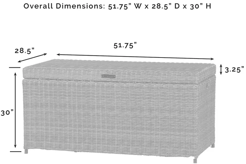 Sparrow & Wren Walton Outdoor Wicker Storage Bin