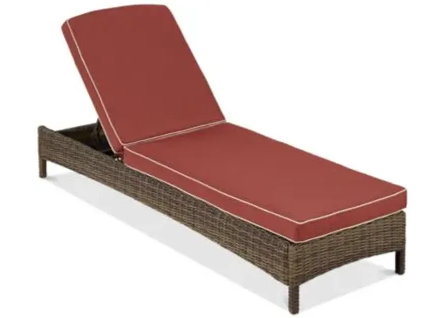 Sparrow & Wren Walton Outdoor Wicker Chaise Lounge