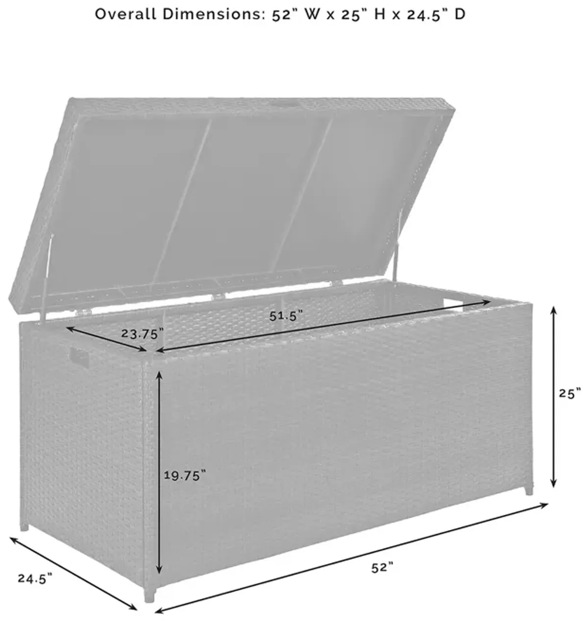 Sparrow & Wren Avalon Outdoor Wicker Storage Bin