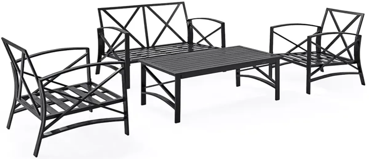 Sparrow & Wren Destin 4 Piece Outdoor Conversation Set