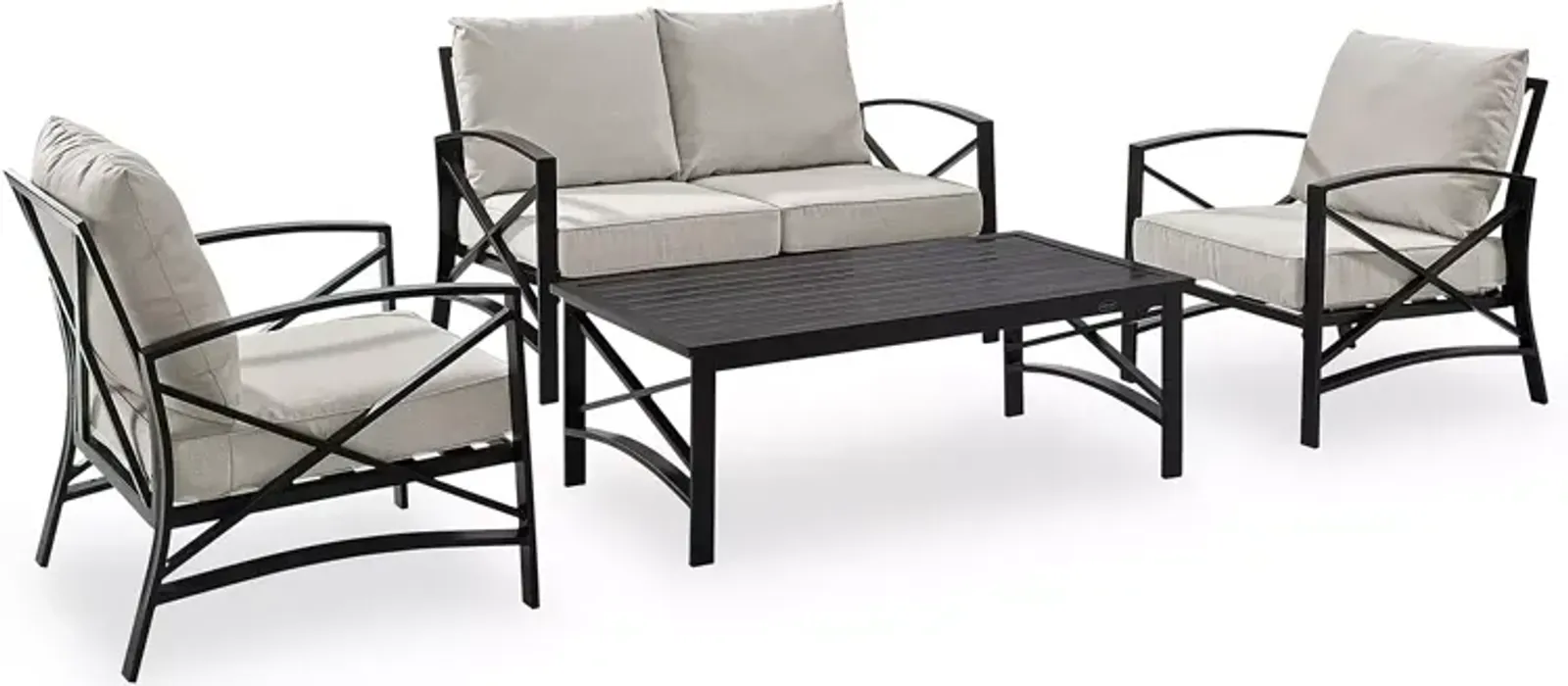 Sparrow & Wren Destin 4 Piece Outdoor Conversation Set