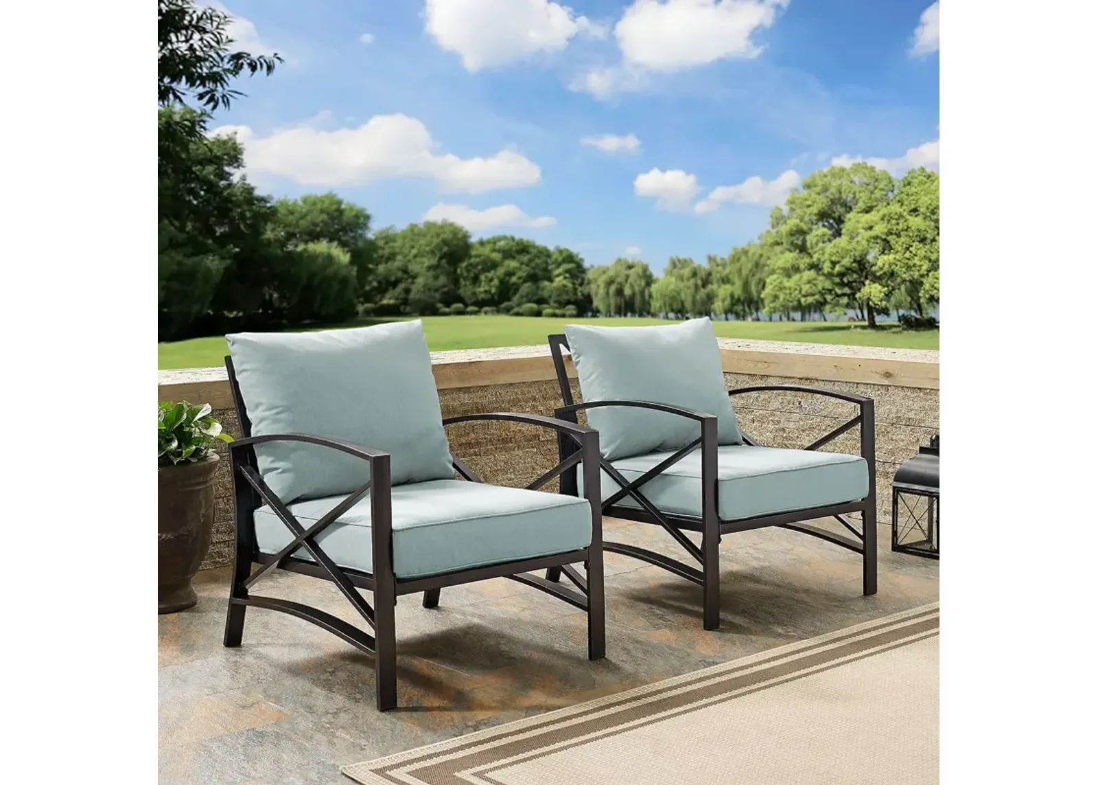 Sparrow & Wren Destin 2 Piece Outdoor Chair Set