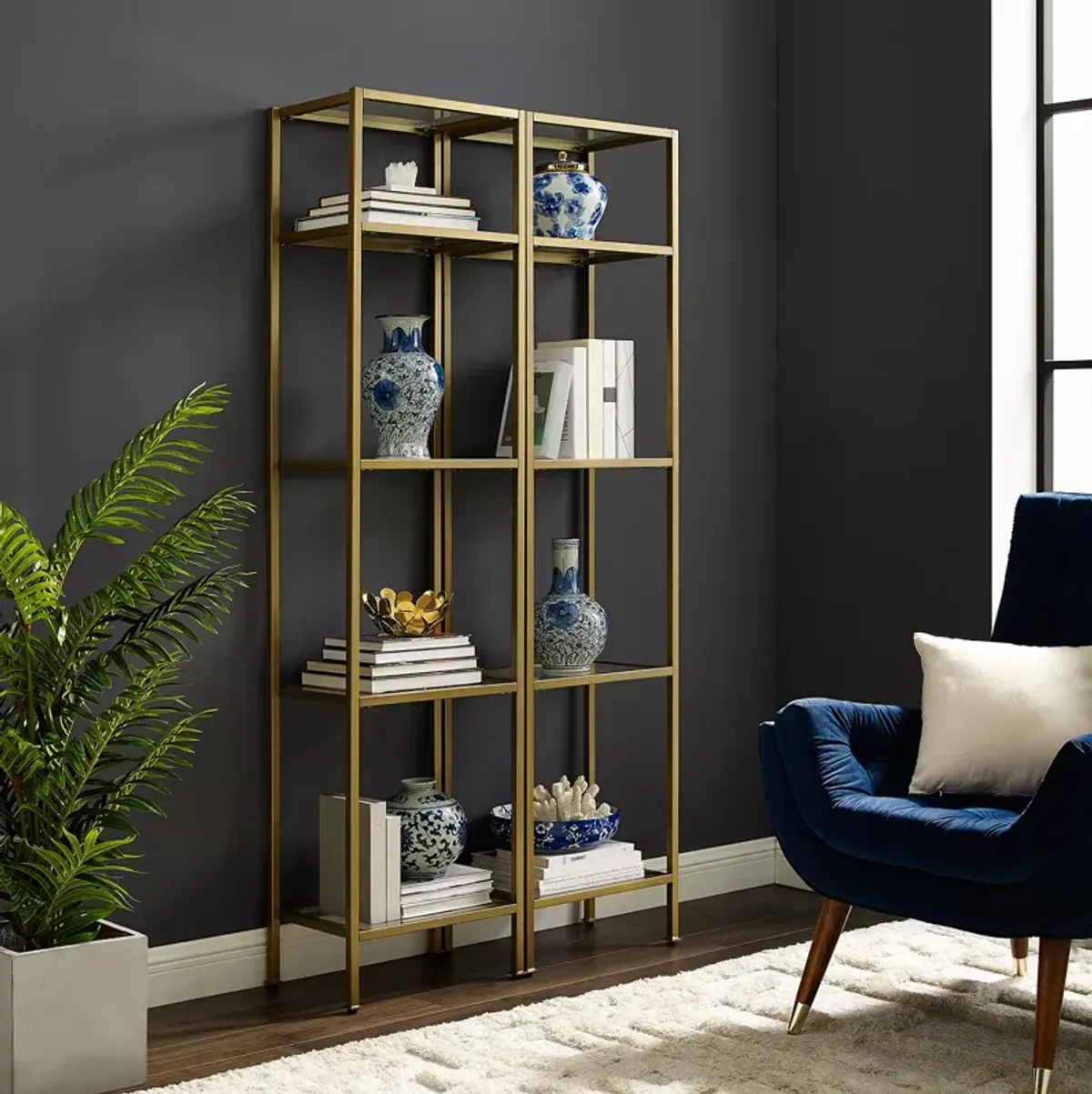 Sparrow & Wren Aimee 2 Piece Etagere Set, 2 Narrow Etageres