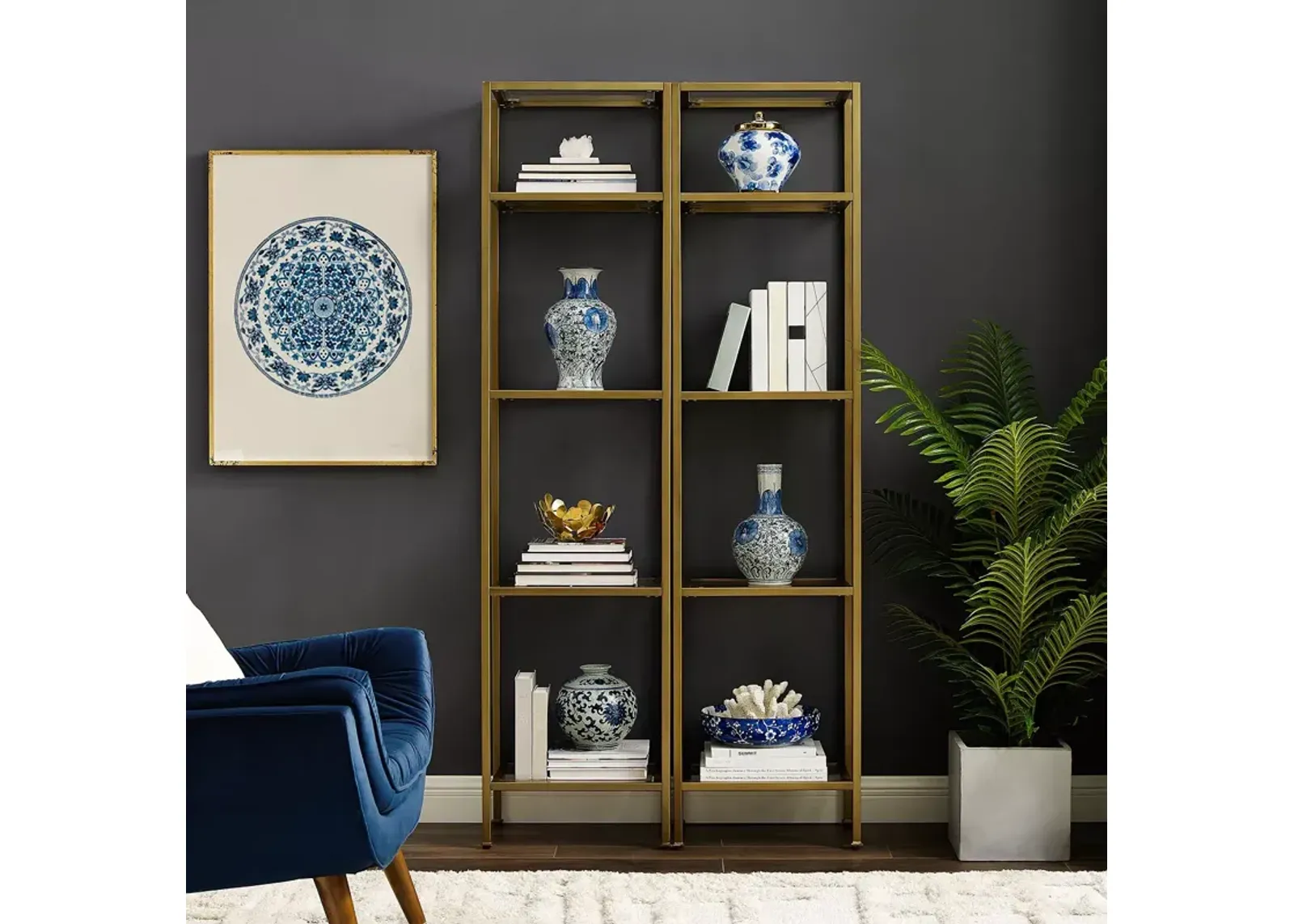 Sparrow & Wren Aimee 2 Piece Etagere Set, 2 Narrow Etageres