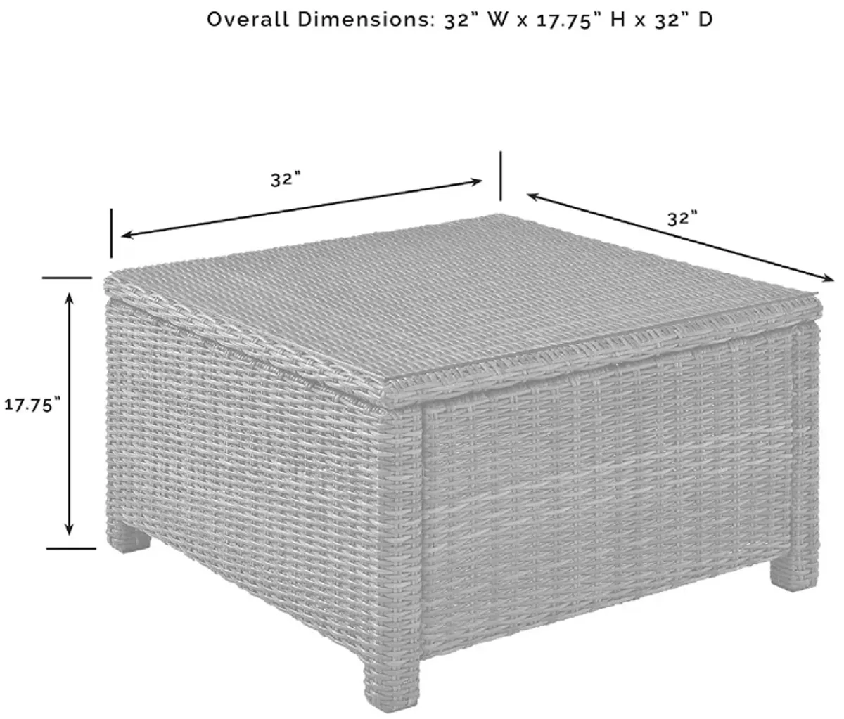 Sparrow & Wren Walton Outdoor Wicker Sectional Coffee Table