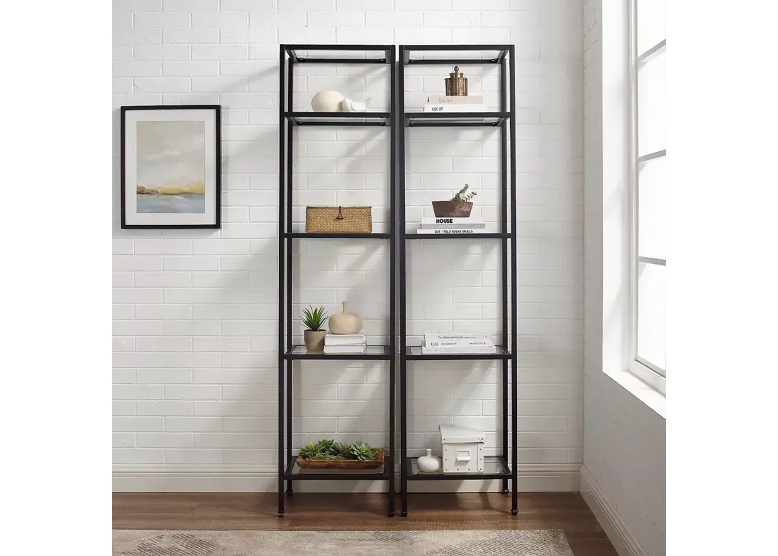 Sparrow & Wren Aimee 2 Piece Etagere Set, 2 Narrow Etageres