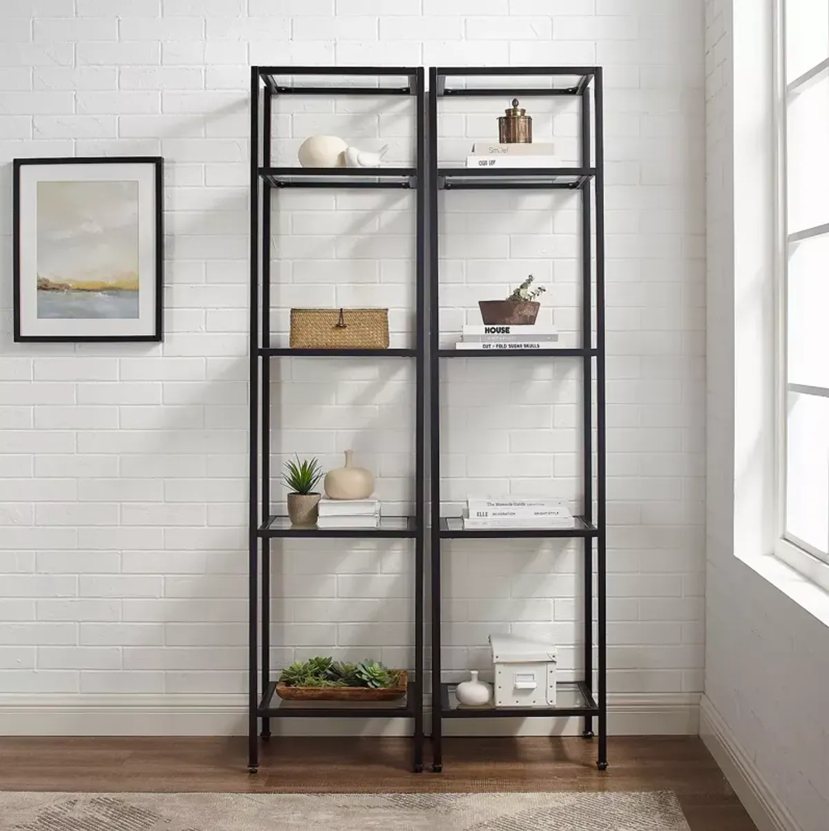 Sparrow & Wren Aimee 2 Piece Etagere Set, 2 Narrow Etageres