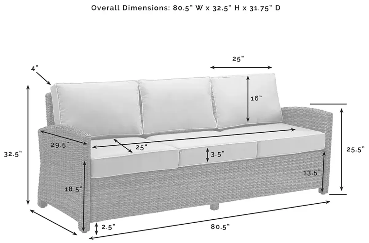 Sparrow & Wren Walton Outdoor Wicker Sofa