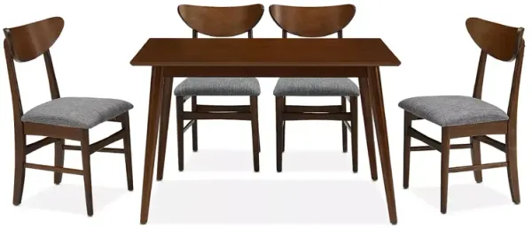 Sparrow & Wren Landon 5 Piece Dining Set, 1 Table & 4 Wood Back Chairs