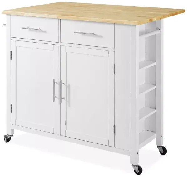 Sparrow & Wren Savannah Wood Top Drop Leaf Kitchen Island/Cart
