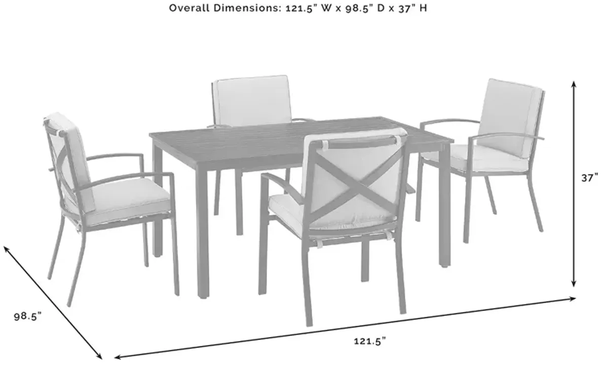 Sparrow & Wren Destin 5 Piece Outdoor Dining Set