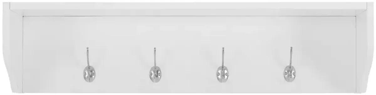 Crosley Harper Entryway White Storage Shelf