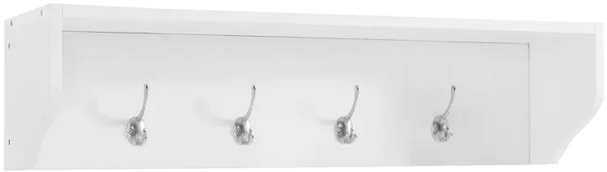 Crosley Harper Entryway White Storage Shelf