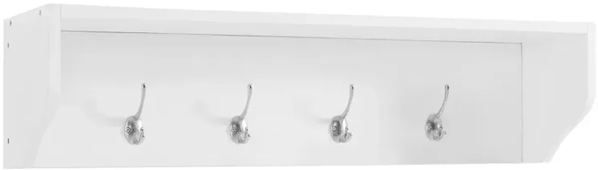 Crosley Harper Entryway White Storage Shelf